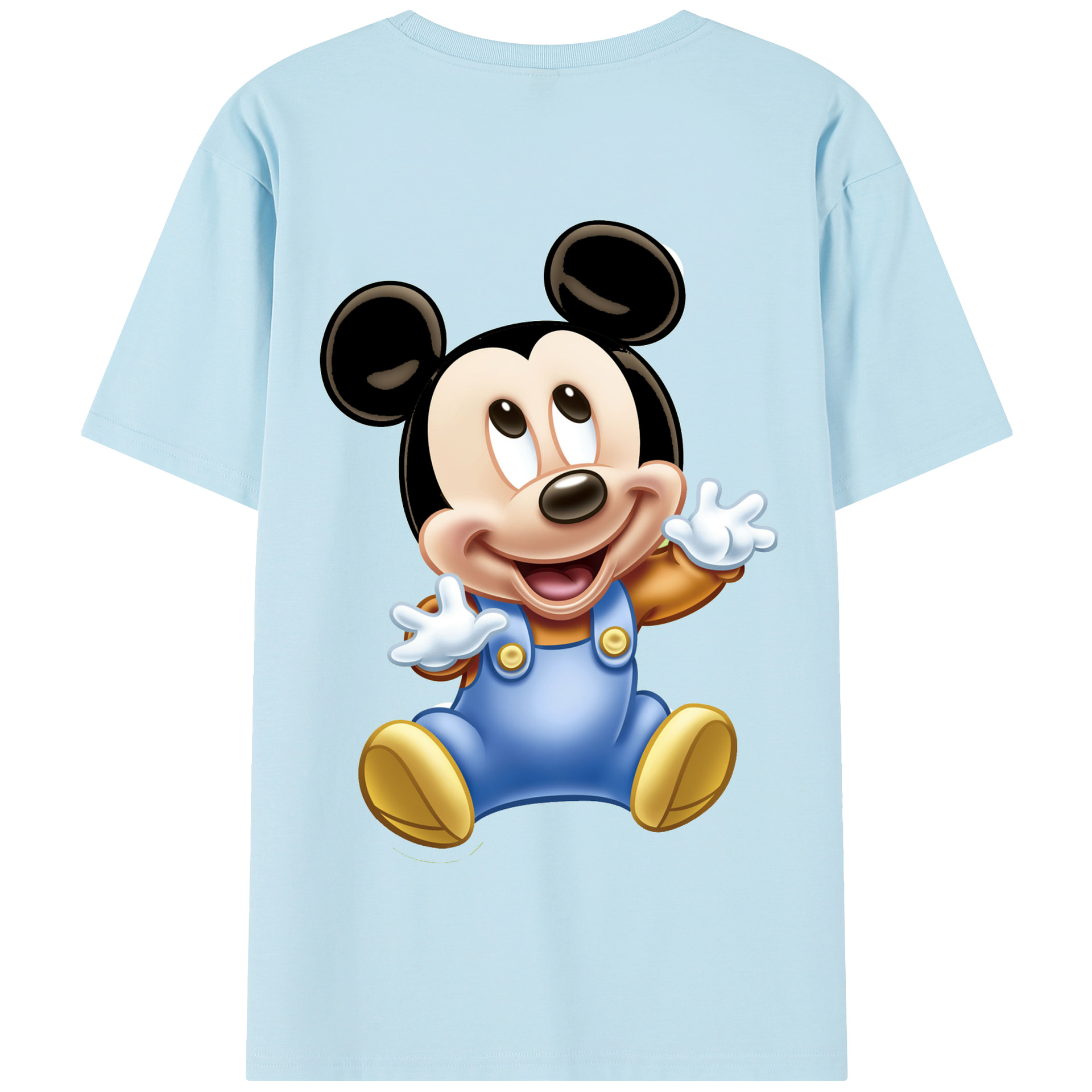 （画像用） ミッキーマウス Mickey Mouse 綿100％半袖Tシャツ（背面プリント）
